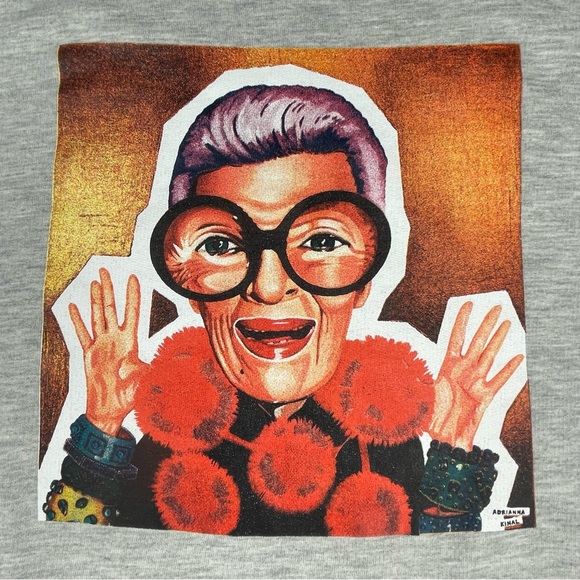 🔥Adrianna Kinal Proof Of Concept Iris Apfel Grey Sweatshirt Size XS - Picture 6 of 13
